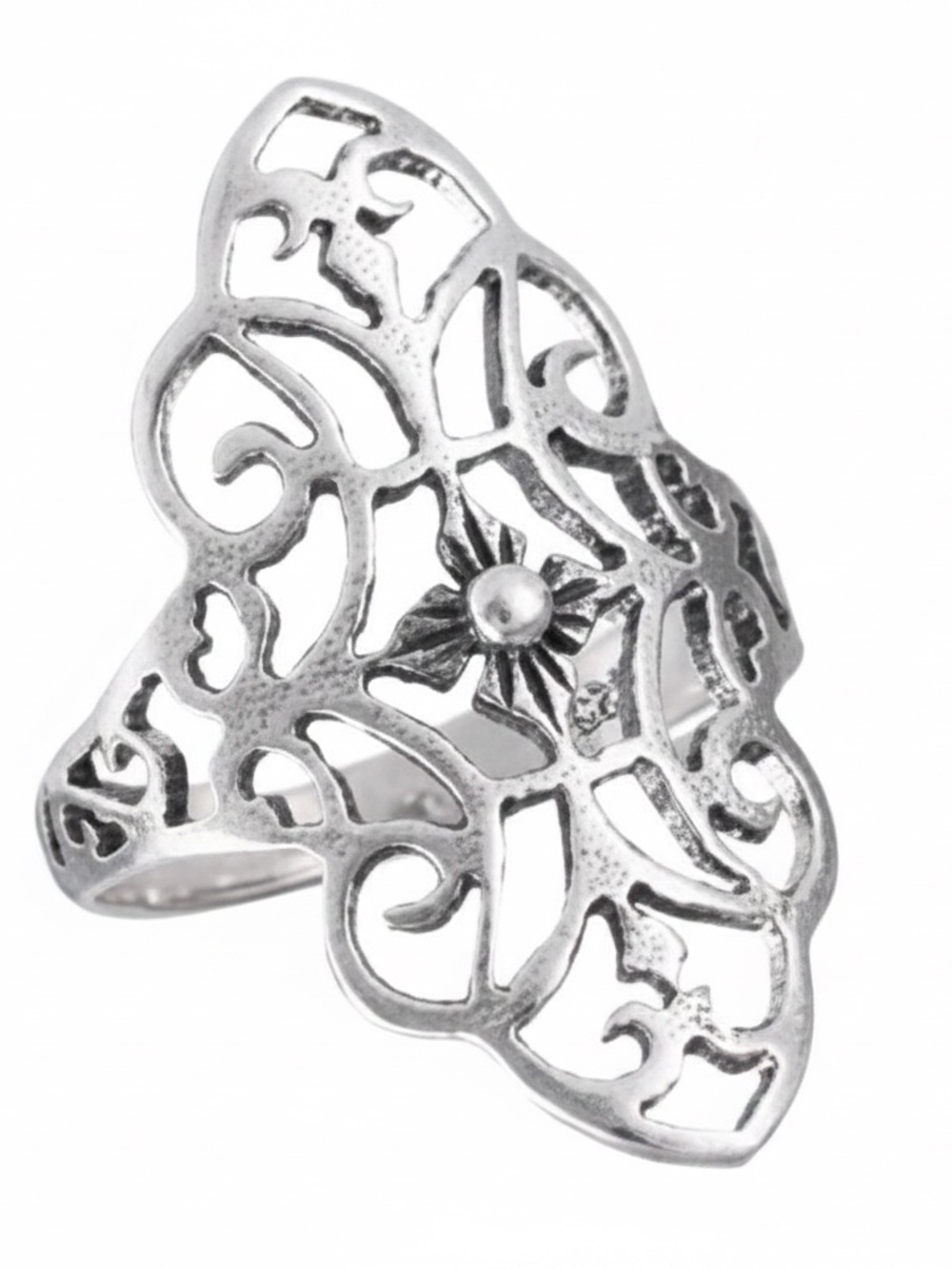 Womens Sterling Silver 925 Filigree Ring Size 7
